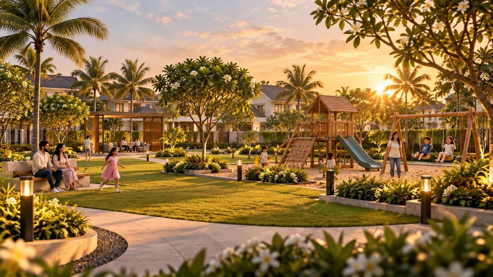 Family-friendly landscaped children’s play area