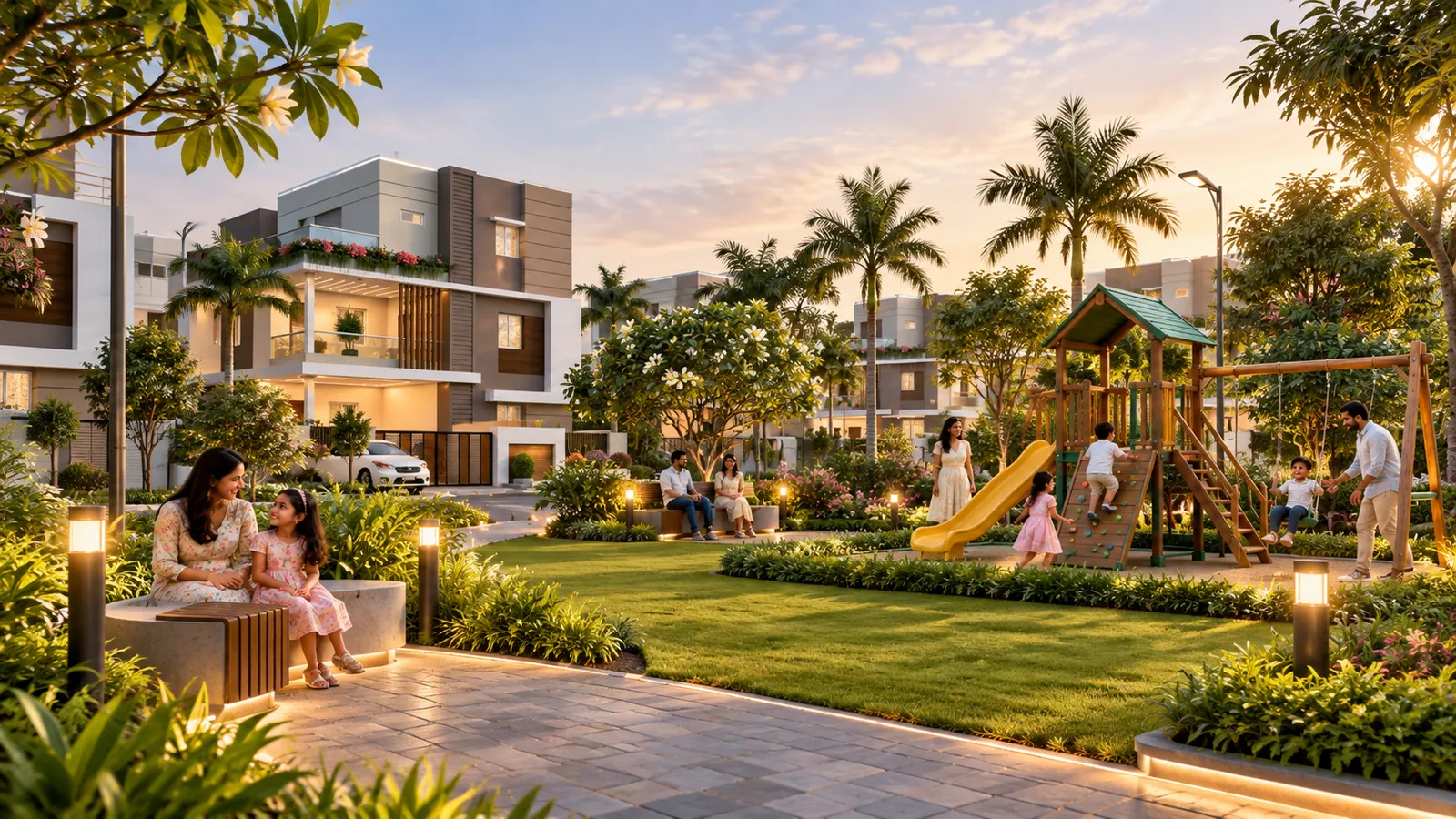 Villa garden and family play area