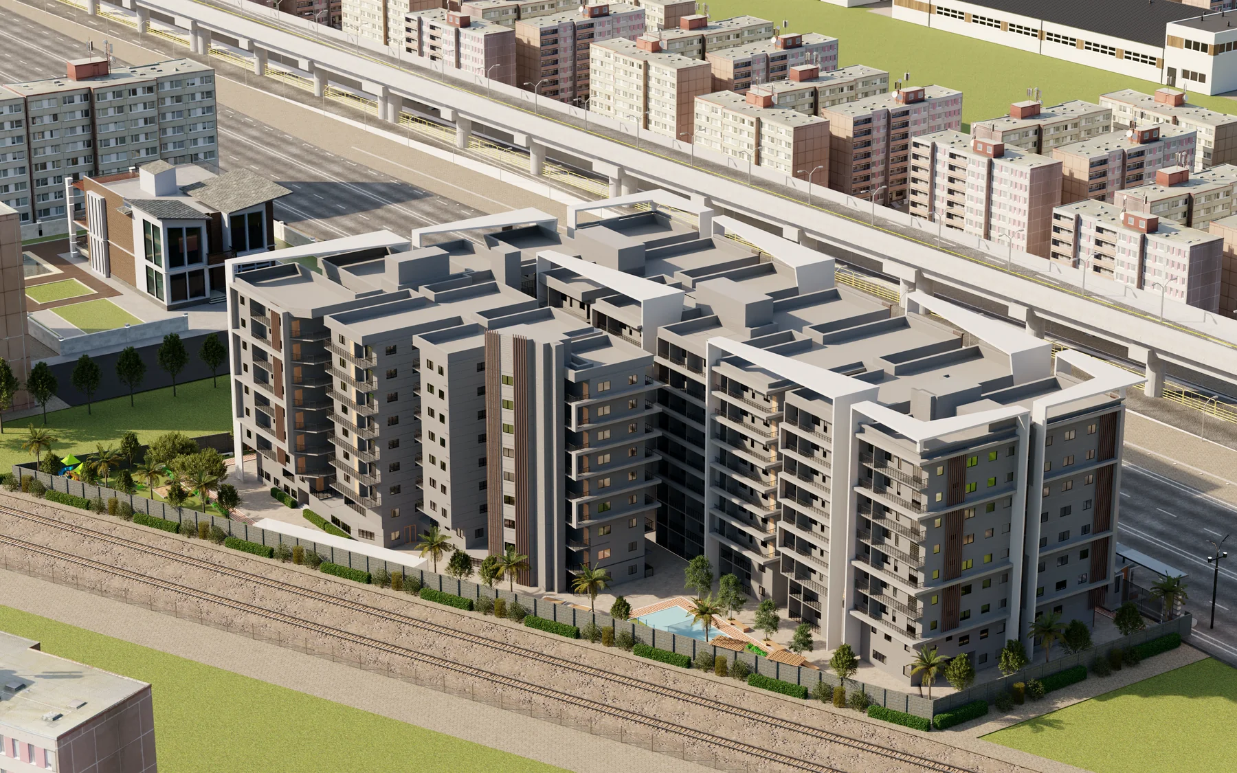 Amrutha Sagar - Aerial project view